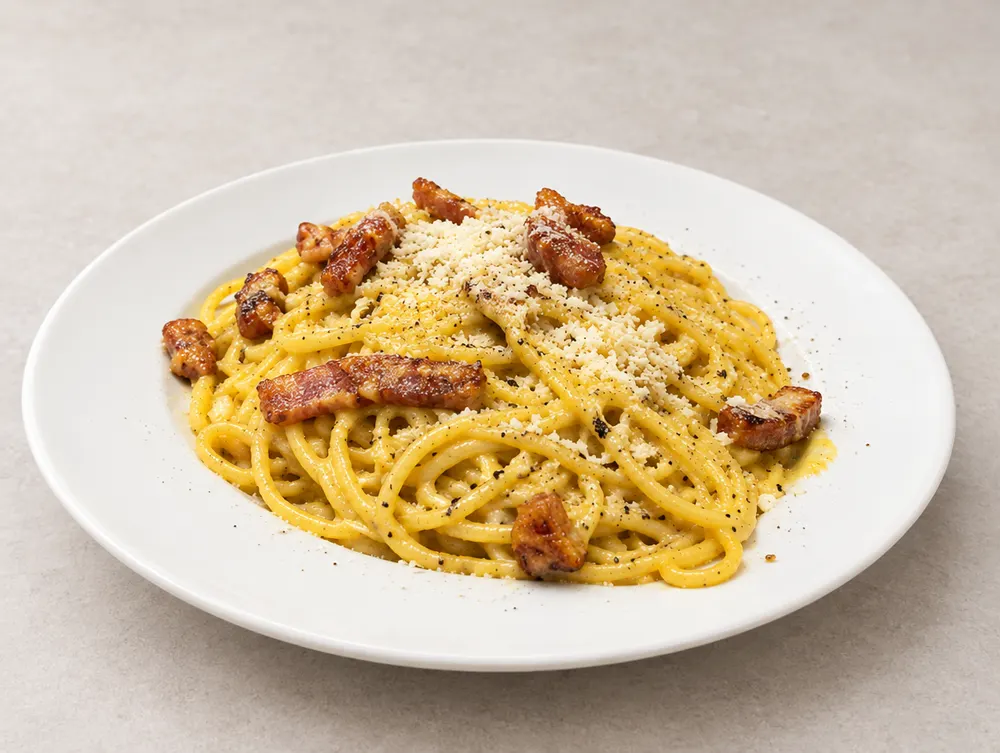 Foto sistemata: Spaghetti alla carbonara