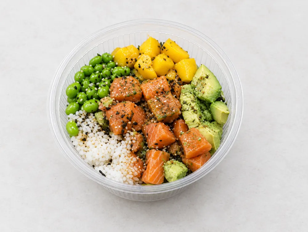 Foto sistemata: Poke al salmone